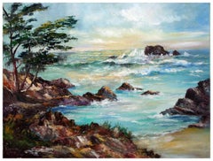 Mid-Century Big Sur Rocky Seascape