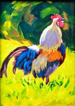 "Feeling Roostery!" signed oil bird kiche farm outdoors restaurant kitchen calm