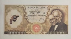 Centomila Lire - Original Lithograph by Claudio Cintoli - 1970s