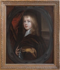 17th Century Oil Painting Portrait of a Young English Boy