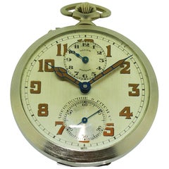 Vintage Abercrombie & Fitch Rare Travel Alarm Pocket Watch circa 1930 with Original Dial