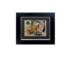 Abstract Lithograph After Wassily Kandinsky, Framed 