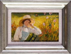 Small impressionist oil painting by Peruvian artist Albert Lynch