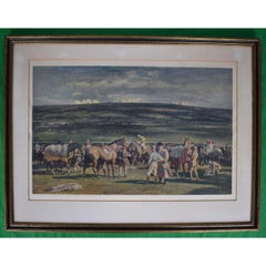 "In The Saddling Paddock, Cheltenham March Meeting" 1952 By Sir Alfred Munnings