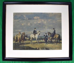 "Why Weren't You Out Yesterday?" Chromolithograph By Sir Alfred Munnings