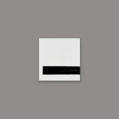 More Or Less #1 - 6"x6", Black And White, Modern Art, Minimal Abstract Painting