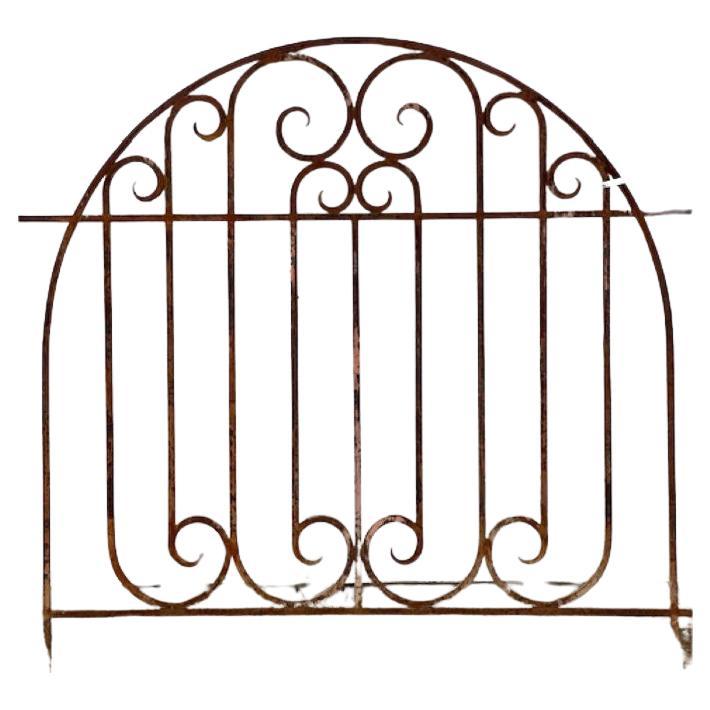 Antique Iron Gate with Arched Top