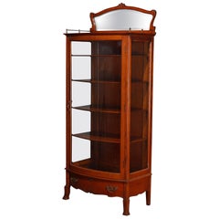 Antique RJ Horner School Oak China Cabinet, 20th Century