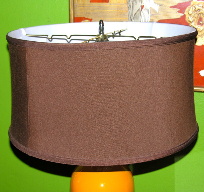 Orange Ceramic Ball Table Lamp 2