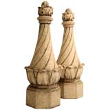 c.1910 Pair of Terra Cotta Finials