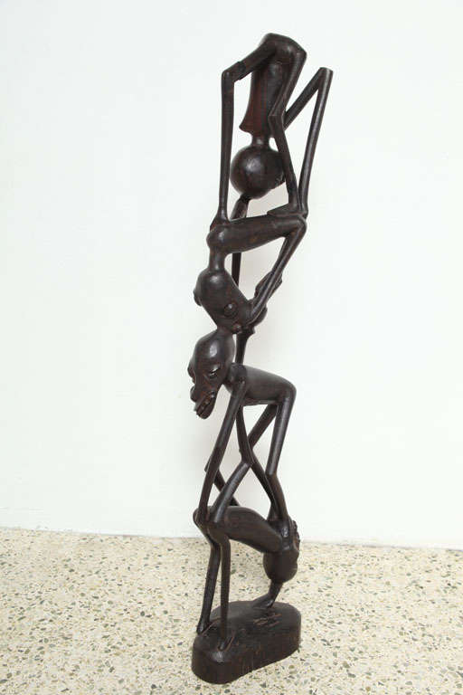 Large Wood African Sculpture For Sale 1