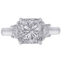 2.08 Carat Radiant-Cut Diamond Platinum Engagement Ring