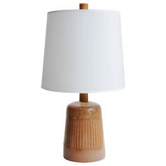 Vintage Marshall Studios Lamp in Ceramic and Teak, Late 1960s