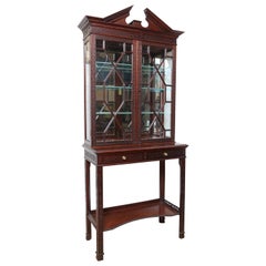 Antique English Chippendale Style Display Cabinet