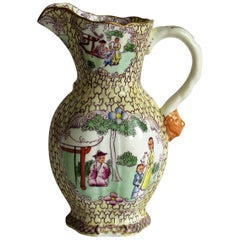 Rare Masons Ironstone Jug or Pitcher Conversation Ptn, Georgian Ca 1825