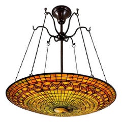 Tiffany Studios New York "Geometric Tile" Chandelier