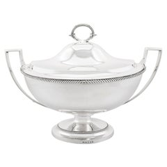 Paul Storr Antique Georgian Sterling Silver Soup Tureen Dish