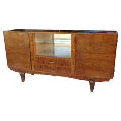 Vintage Art Deco Burl Cocktail Cabinet