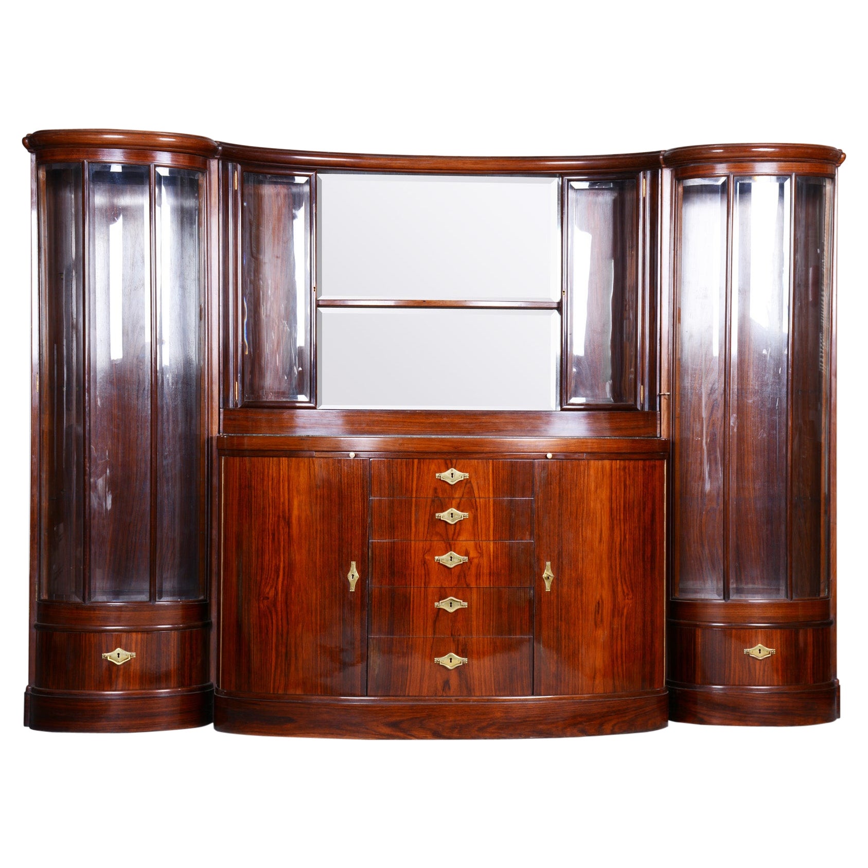 Unique Czech Art Deco Secretary/Writing Desk, Rosewood 1920-1929