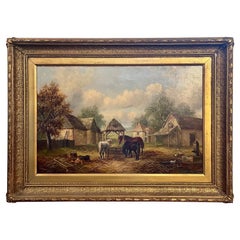 19th Century English Oil Painting on Canvas