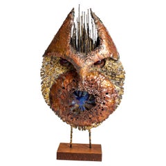 James Bearden Large Scale Brutalist Owl Sculpture from His "Animal Series"