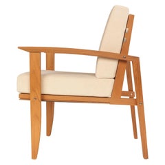 Pollaro Custom Made Teak and Titanium Exterior Dining Armchair