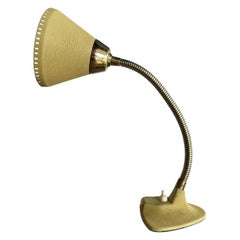 20th Century Yellow Swedish Metal Desk Lamp, Small Vintage Light by EWÅ, Värnamo