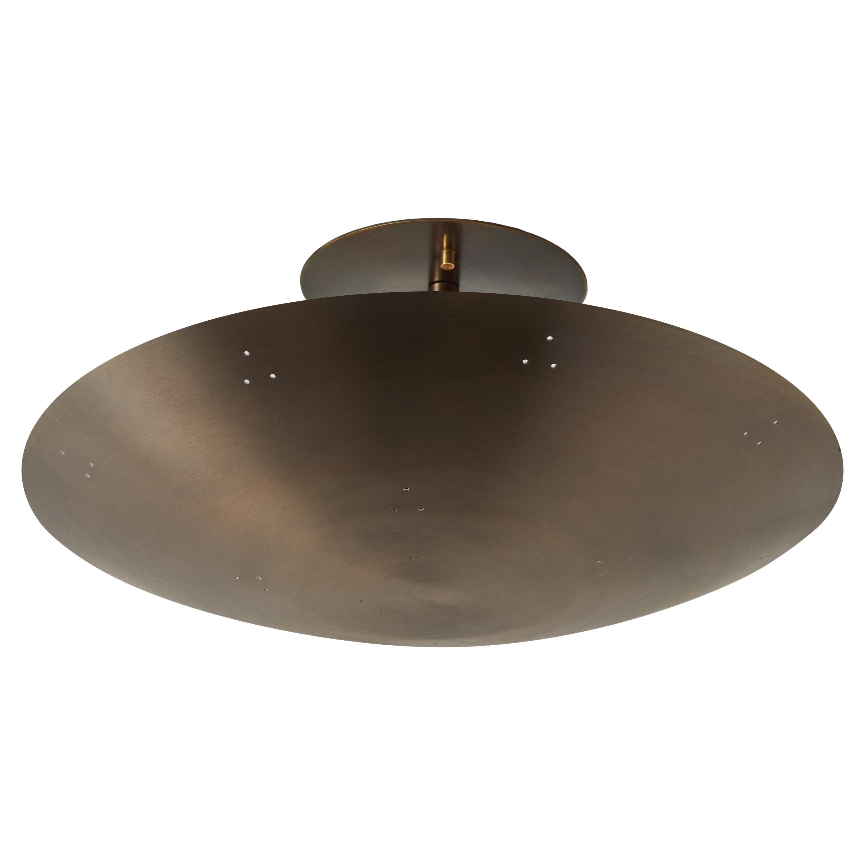 Raul Reyes 'Rey 14' Perforated Patinated Brass Dome Ceiling Lamp