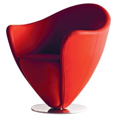 Mon Petit Cœur Swivel Armchair Red by La Cividina