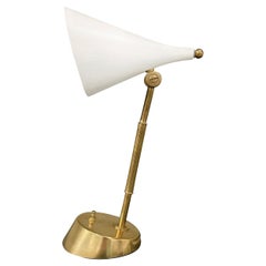 20th Century Italian Metal, Brass Desk Lamp - Vintage Lacquered Aluminum Light