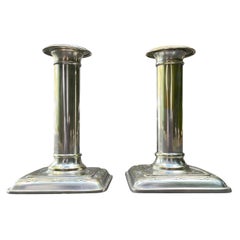 20th Century Swedish Pair of Nickel Silver Candlesticks, Holders by CG Hallberg