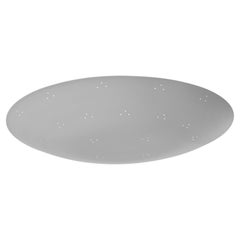 Large Raul Reyes 'Rey 26' Perforated Dome Ceiling Lamp in White