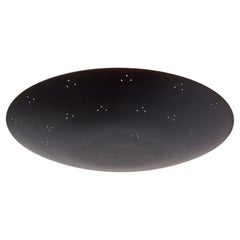 Large Raul Reyes 'Rey 26' Perforated Dome Ceiling Lamp in Black