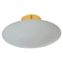 Raul Reyes 'Rey 14' Perforated Metal Dome Ceiling Lamp in White