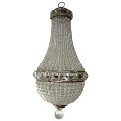 Beautiful Czechoslovakian Crystal Beaded Empire Dome Chandelier circa 1900