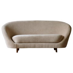 Curved Egg Shape Sofa, in the Style of Ico Parisi, Italy, 1960s