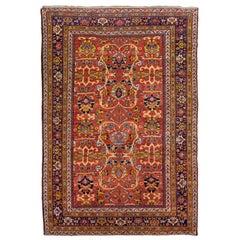 Modern Sultanabad Handmade Rust-Orange Persian Wool Rug