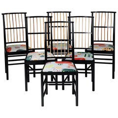 Set of Six Chairs Model 2025 Designed by Josef Frank for Svenskt Tenn