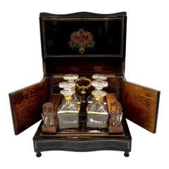 Napoleonic Tantalus Liquor Cabinet, 19th Century