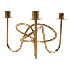 20th Century Gold Swedish Svenskt Tenn Brass Candle Holder by Josef Frank