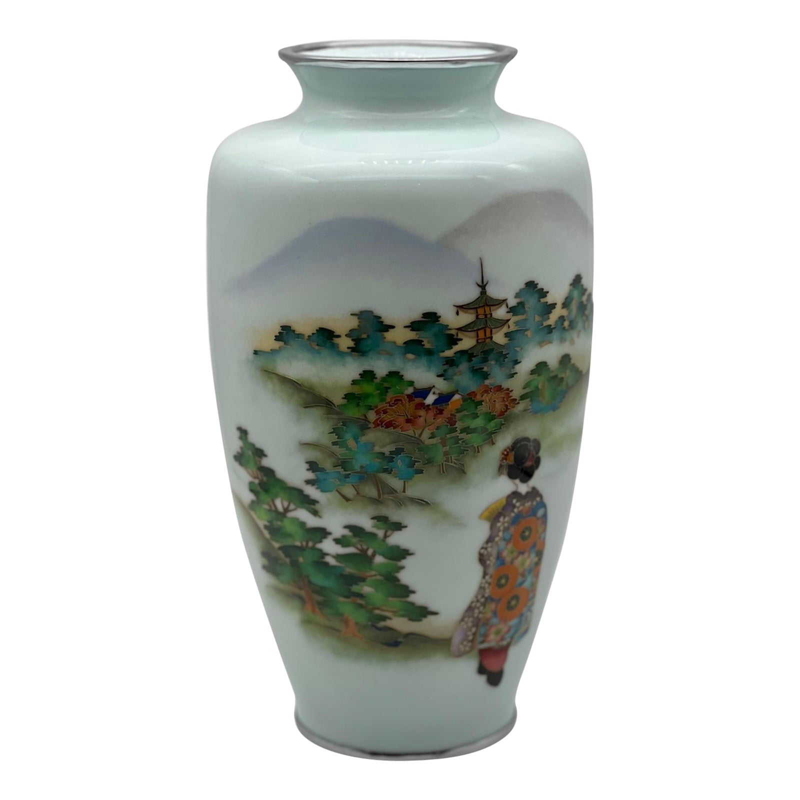 A Large Japanese Cloisonne Enamel vase attributed to Ando Jubei For Sale