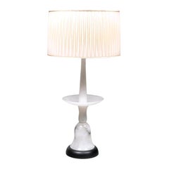 Large Midcentury Marble Lamp