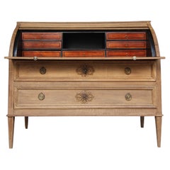 19th Century Louis XVI Cylinder Secretary made of Oak