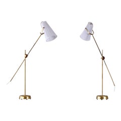 Rare pair of Floor Lamps by Hans Bergström, 1950s