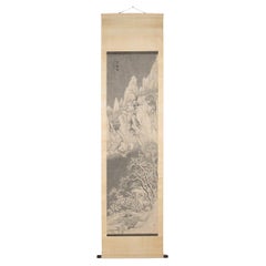 Chinese Hanging Scroll Painting of a Winter Landscape