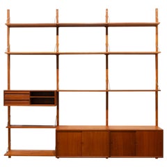 Danish Modern 3-Bay Modular Teak Wall Unit by Poul Cadovius for Cado, 1960s