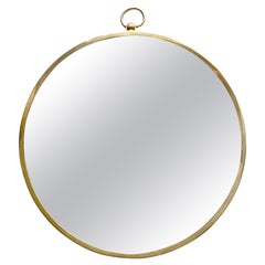 Mid Century Austrian Vintage Brass Wall Mirror, 1950s