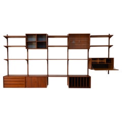 Vintage Danish Modular Teak Wall Unit by Poul Cadovius for Cado, 1960s.