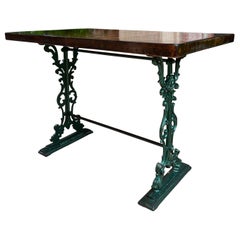 Antique English Pub Table Cast Iron Kitchen Island Sofa Patio Table Rectangular