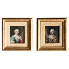 Miniature portraits of Maria Theresa and Franz I, 18th Century